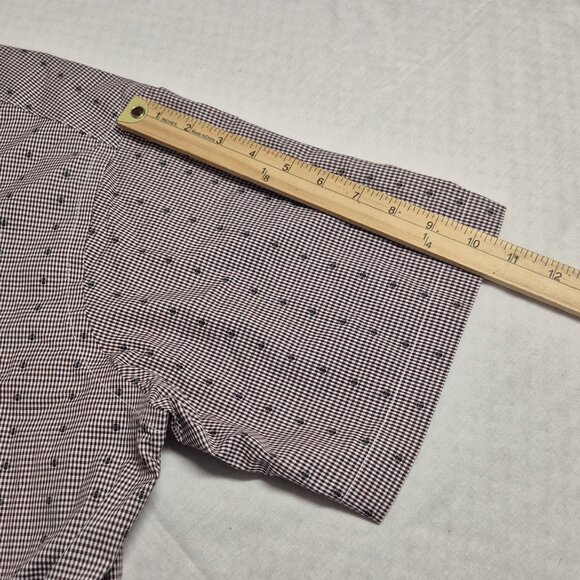 Roundtree & Yorke Gold Label Men's Shirt Size XLT Short SButton Up Burgundy (54) - Picture 10 of 10